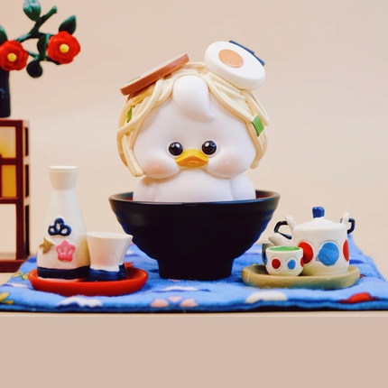 躲躲鸭盲盒ACTOYS深夜居酒屋日式寿司手办可爱鸭子公仔食玩杂货店