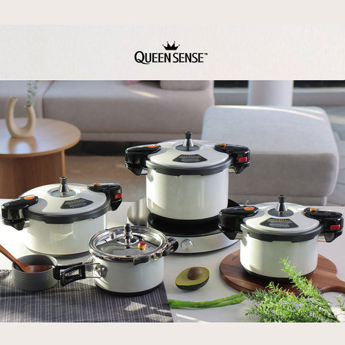 韩国原装进口正品直邮 Queensense高压锅压力锅汤锅电磁炉通用