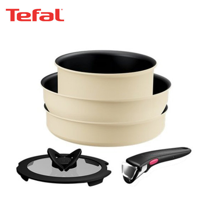 原装进口正品法国tefal特福叠叠不粘平底锅炒锅煎锅可拆卸手把