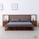 黑胡桃全实木床1.5 1.8 2.1米床储物双人床简约现代床家用主卧床