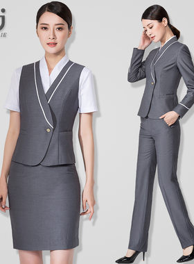南航灰色美容销售高端空姐制服