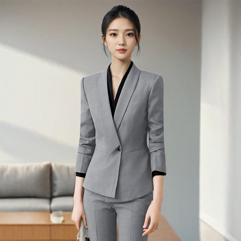 高端气质西装西裙职业套装女