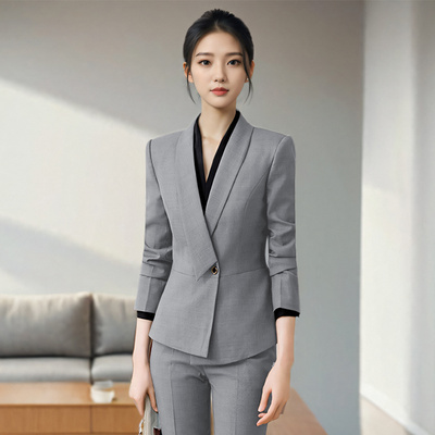 高端气质西装西裙职业套装女