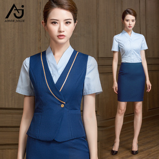 美容珠宝店收银工装 南航空姐制服女职业套装 酒店高铁售楼处工作服