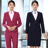 气质女神范酒店销售顾问上班工装 职业装 工衣工作服女秋冬 套装 正装