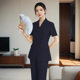 西装套装女职业装西服新中式酒店经理售楼部工作服美容院店长工装