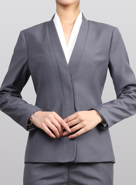 高端职业西装套装女新中式案场客服酒店前台会务接待售楼部工作服