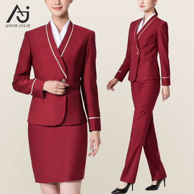 职业装包臀马夹乘务员空姐制服