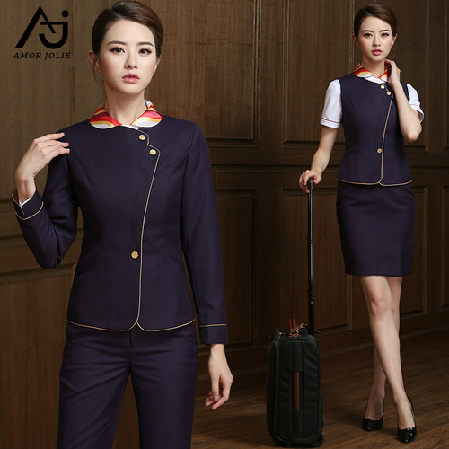 海航空姐制服职业装美容师工作服