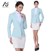酒店工作服2025春装 修身 女商务休闲西装 大韩航空空姐制服职业套装