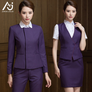 空姐制服厦航职业装套装金店工装医美高铁美容售楼部工作服女高端