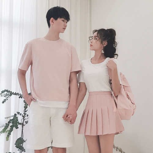 DISOO情侣装夏装新款纯棉经典款