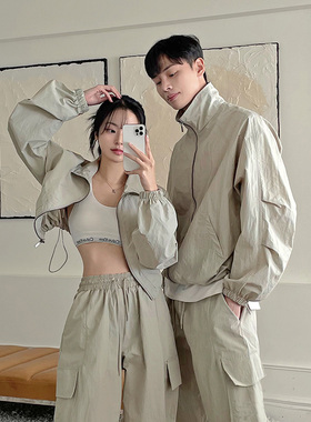 disoo情侣装夏装2026新款春防晒衣爬山冲锋衣套装工装一整套外套