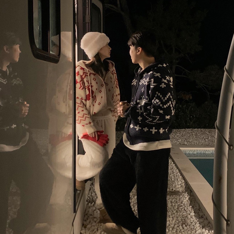 正品圣诞风毛衣不起球不掉色