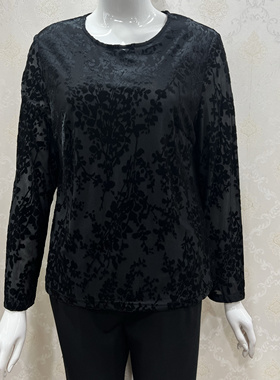 若男佳人妈妈装长袖打底衫春秋中老年女装春装T恤衫65032