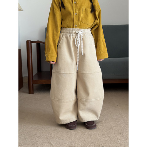 女童裤子春秋款2025新款