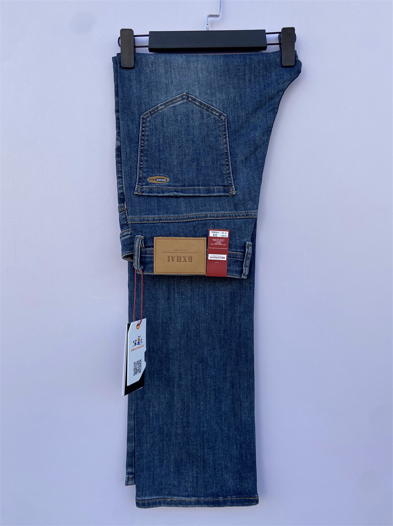 笨小孩男装弹力直筒长裤C8720牛仔男裤2025春夏新款加长直筒肥腿