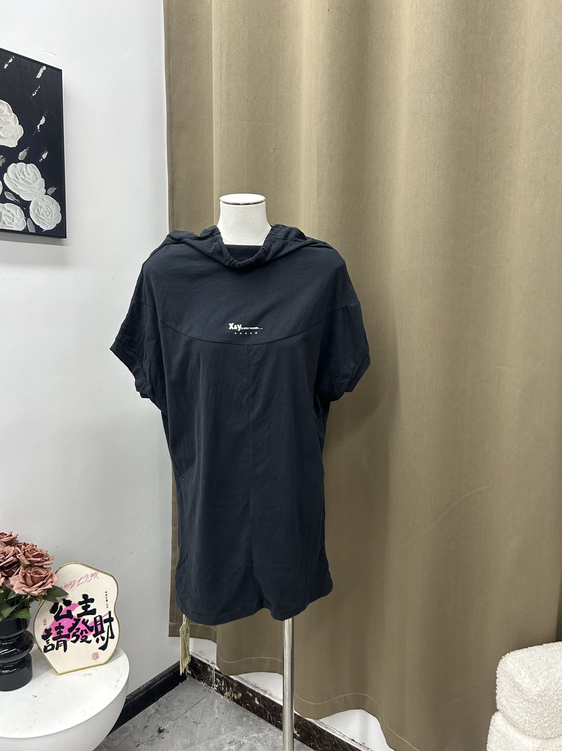 2025新款春夏款卫衣女宽松休闲百搭休闲款连衣裙棉舒适蝙蝠衫