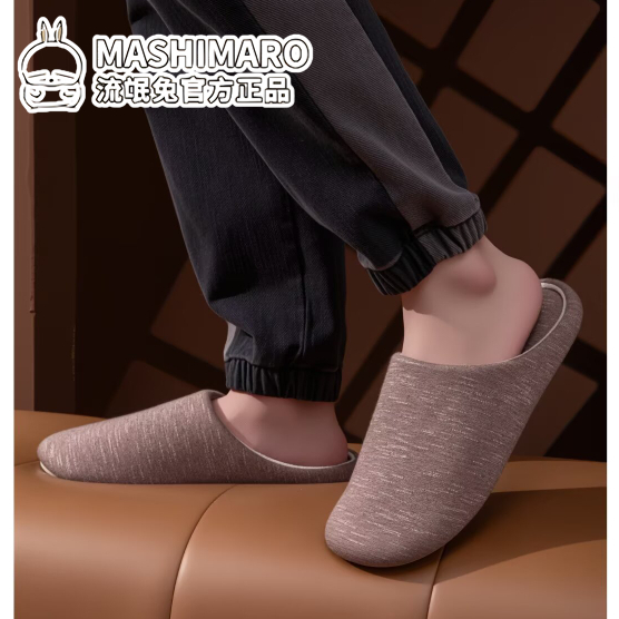 日式静音棉拖鞋男女2025新款情侣家居木地板软底防滑加绒保暖棉拖