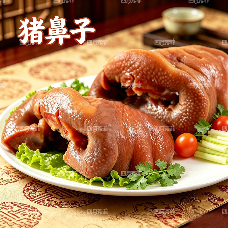 东北特产熏酱熟食下酒菜猪头肉图片