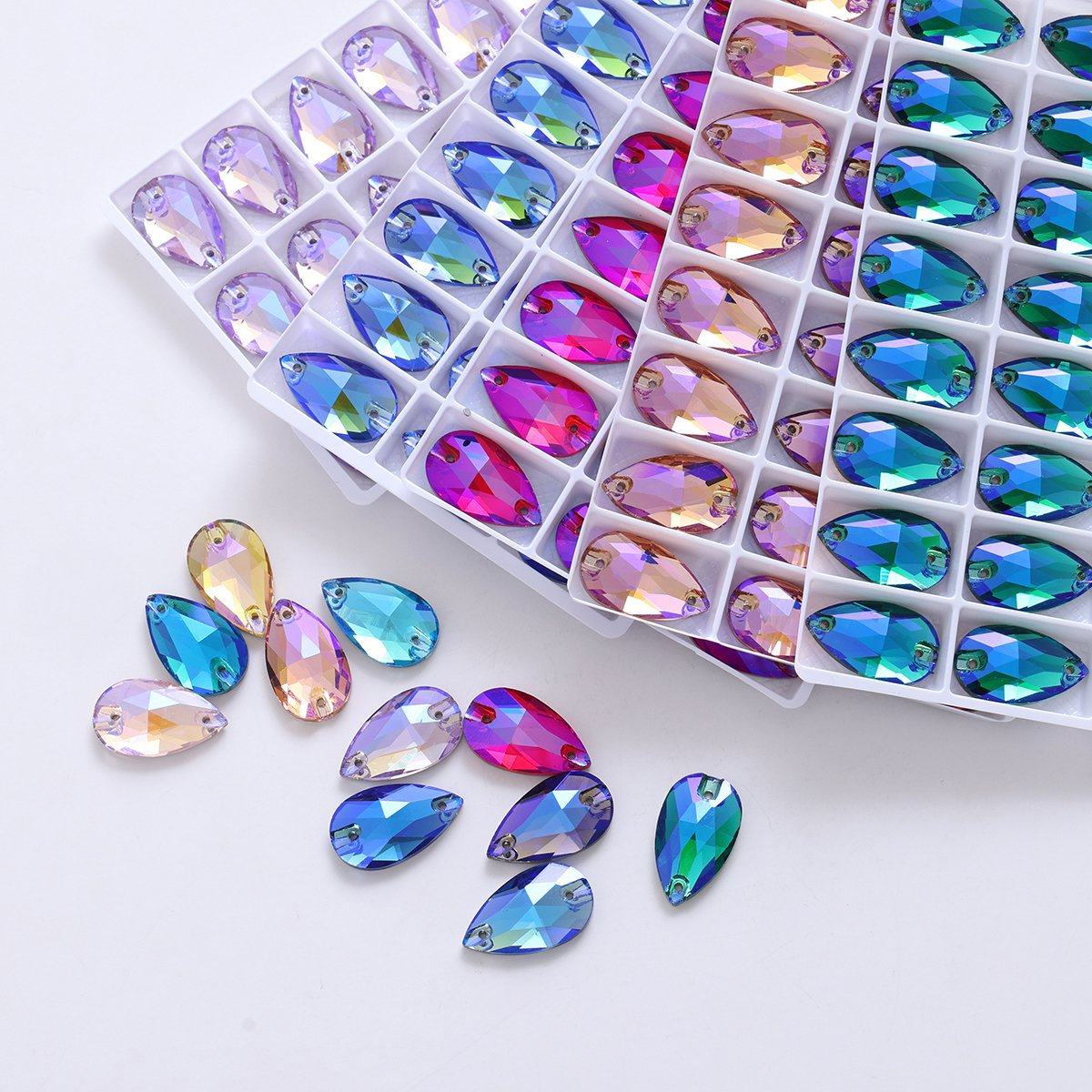 高品质K9水滴彩色AB玻璃平底双孔手缝钻diy饰品配件箱包服饰配件,饰品/流行首饰/时尚饰品新,其他DIY饰品配件,淘宝优惠券,粉丝福利购,淘宝优惠卷