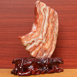 2cm1170g 天然石材奇石摆件猪肉石桌面装 饰雕刻石摆件17