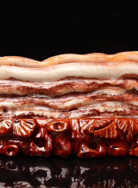 猪肉石天然肉石广西柳州红烧肉腊肉五花肉摆件29*17*10cm7800g