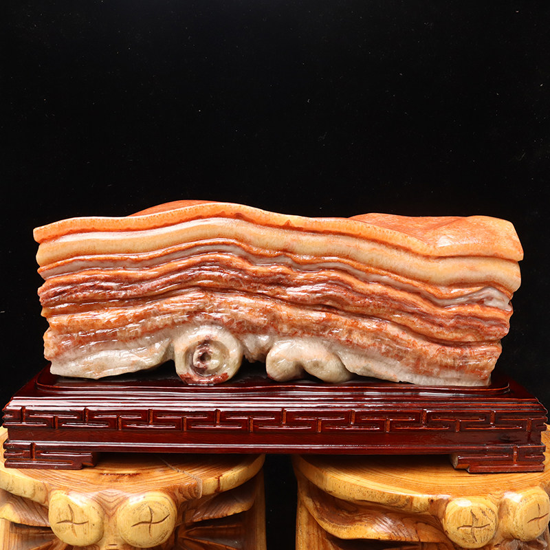 猪肉石天然肉石广西柳州红烧肉腊肉五花肉摆件52*25*12cm25800g