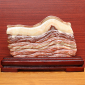 天然石材奇石摆件猪肉石桌面装 饰雕刻石摆件32 4cm5175g