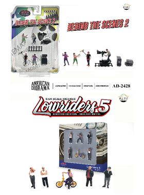 AD American Diorama-电影幕后拍摄-骑手-合金人偶场景套装1:64