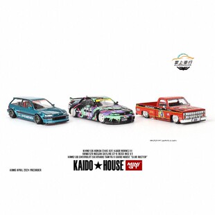 KaidoHouse& MINIGT1:64 尼桑R34HKS本田思域Honda Civic(EF)模型