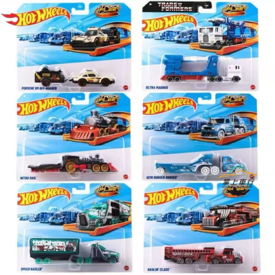 风火轮hotwheels联名变形金刚通天晓轨道车运输车队HYT56男孩玩具