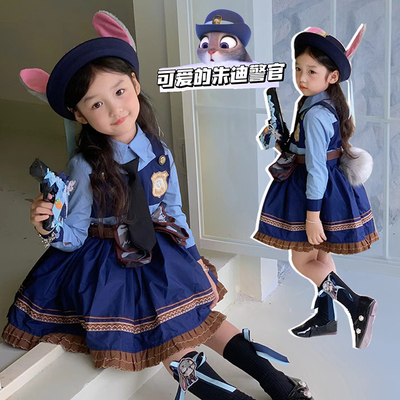 女童朱迪兔子警官洛丽塔连衣裙