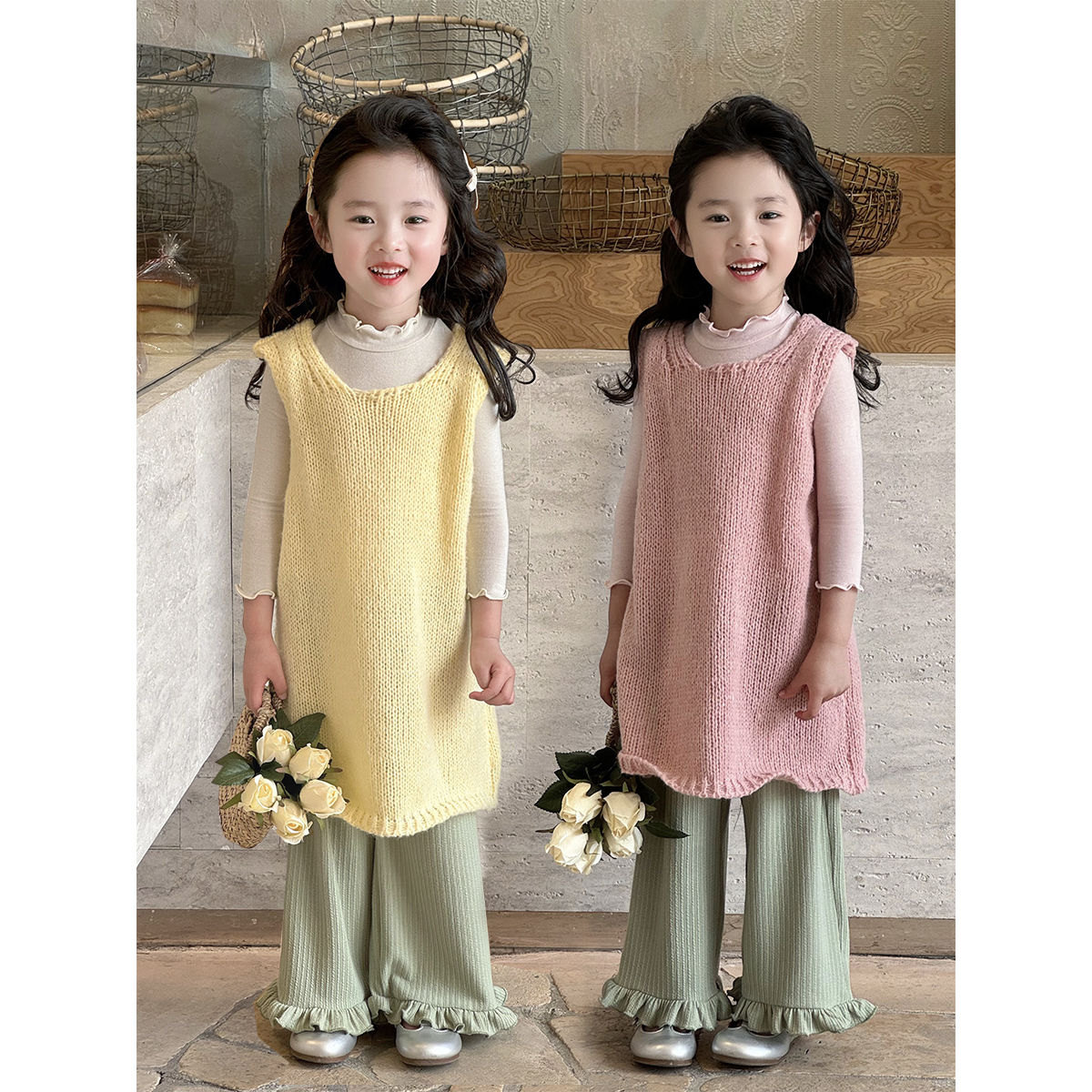 女童针织韩版春季连衣裙