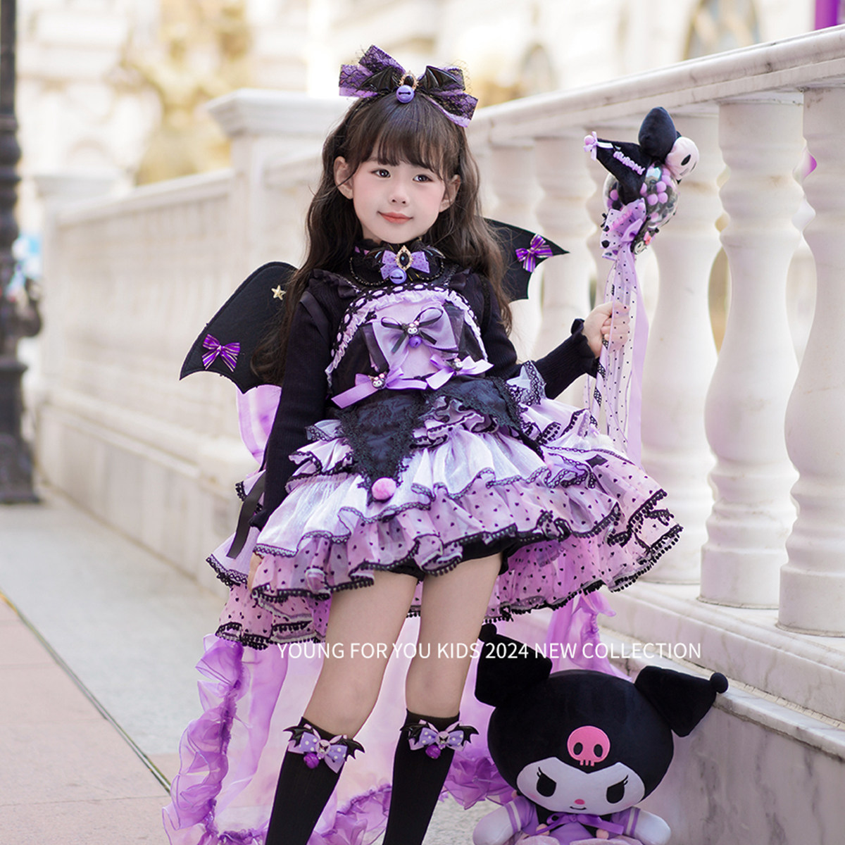 YFY女童库洛米洛丽塔公主裙万圣节cos小恶魔吊带背心裙蓬蓬裙,童装/婴儿装/亲子装,连衣裙,淘宝优惠券,粉丝福利购,淘宝优惠卷