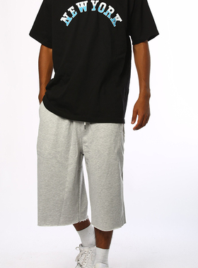 西海岸Hiphop嘻哈OldSchool匪帮囚徒Chicano健身宽松七分短裤男潮