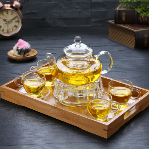 耐热玻璃茶具花茶壶家用泡茶杯子煮下午茶水果茶壶套装可蜡烛加热 - 封面