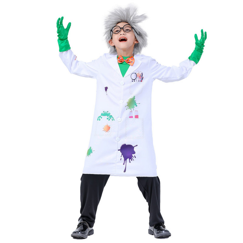 万圣节儿童疯狂科学家职业装扮服