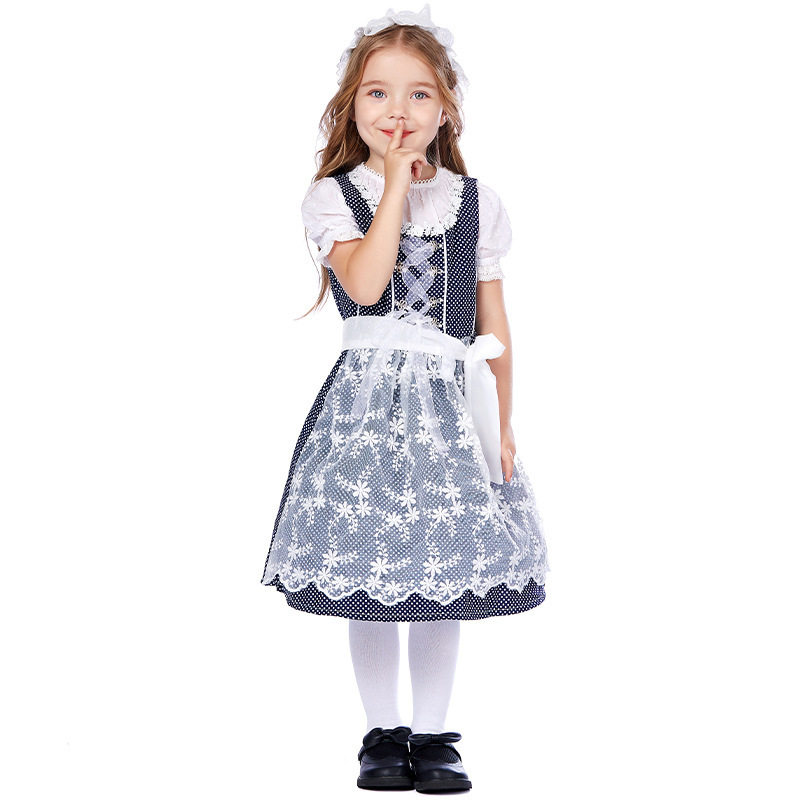 啤酒装蕾丝女仆表演裙晚会COS服