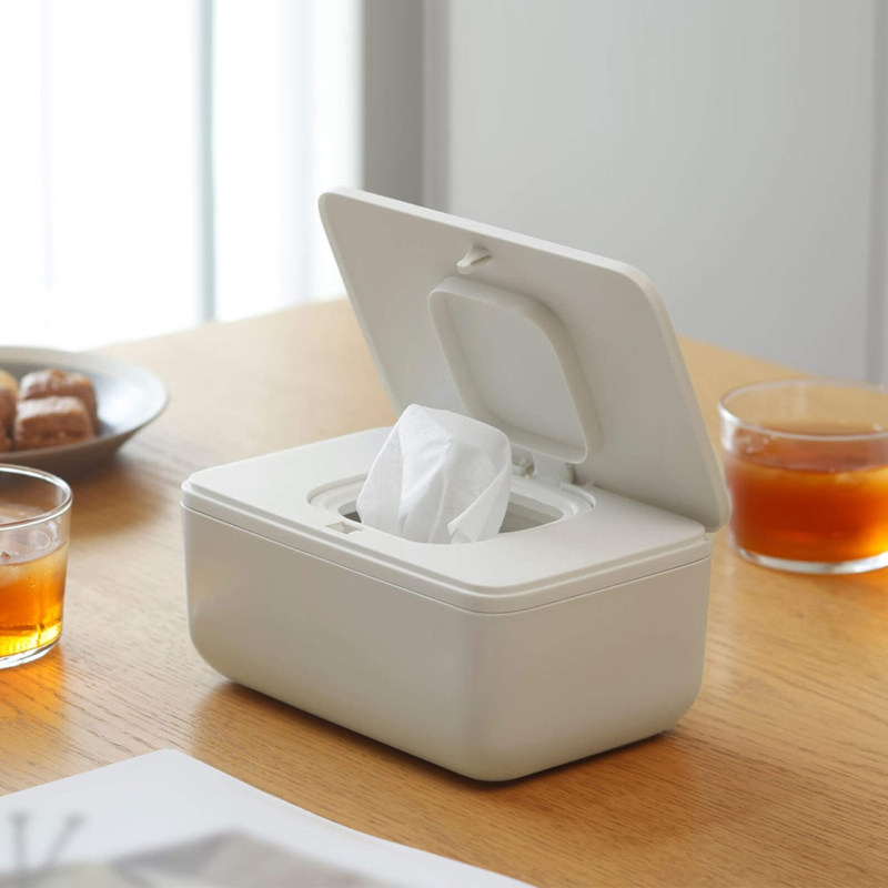 日本marna湿纸巾收纳盒密封抽纸盒防尘口罩卫生纸抽取式收纳盒