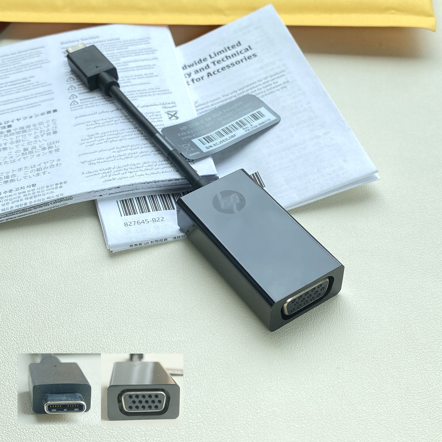 原装USBC/typec转vga转换线转换器MacBook雷电笔记本转vga转接线