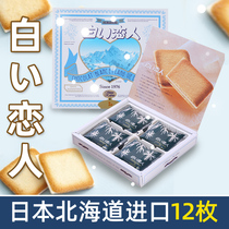 日本进口北海道白色恋人12枚24夹心饼干巧克力送女友网红儿童零食