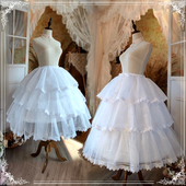 魔法裙撑50 70cm可调节长短lolita暴力鱼骨洛丽塔花嫁衬中长款