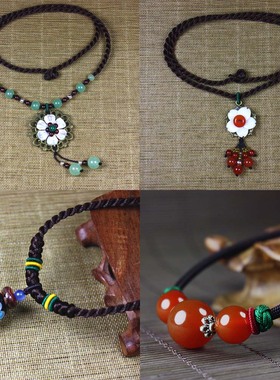 民族风手工饰品短款项链