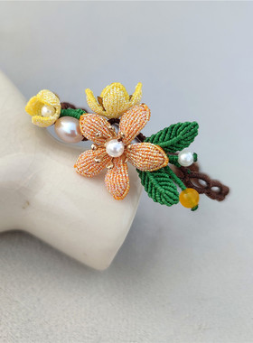 吉祥富贵花朵蜡线手绳