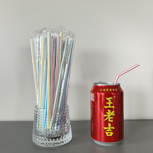 一次性儿童豆浆吸管商用可弯曲听装王老吉罐装可乐饮料短吸管18cm