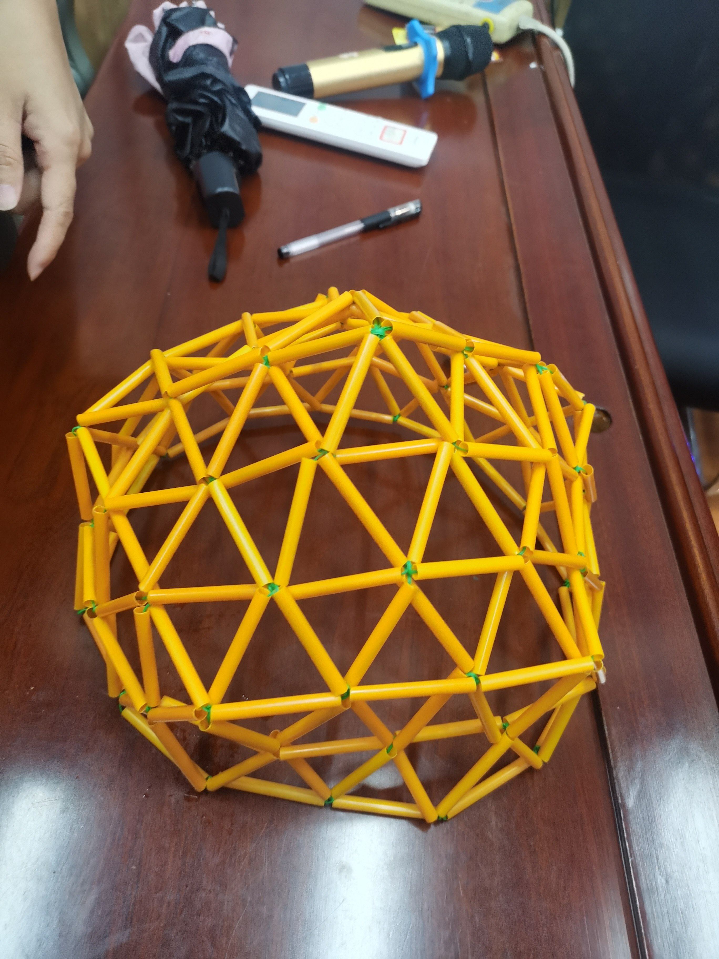 制作穹顶模型搭建一次性橙色加硬手工diy塑料吸管6mm口径长度20cm