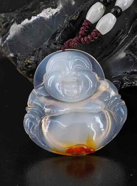 佛公吊坠项链玛瑙玉髓