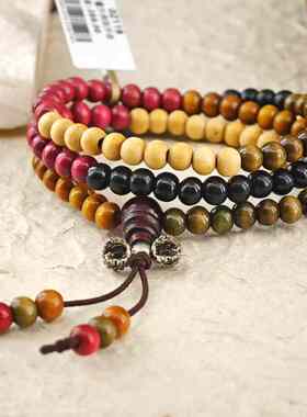 S925纯银天然檀木手链