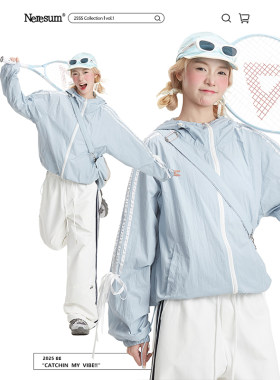 NERESUM户外透气蝴蝶结防晒服